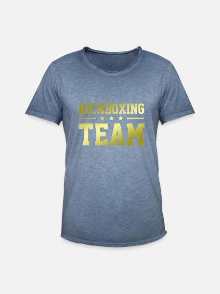 Kickboxing Team - Männer Vintage T-Shirt - Vintage Denim