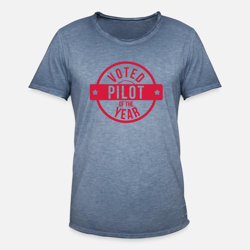 Rennfahrer / Pilot / Auto / Luftfahrt / Luft - Männer Vintage T-Shirt - Vintage Denim