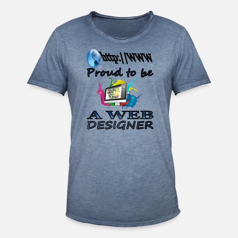I'm a web designer web developer gift idea - Men's Vintage T-Shirt - vintage denim