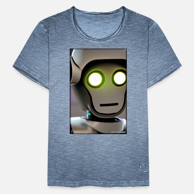 Robot Future Technology Science Android T-shirt vintage Homme