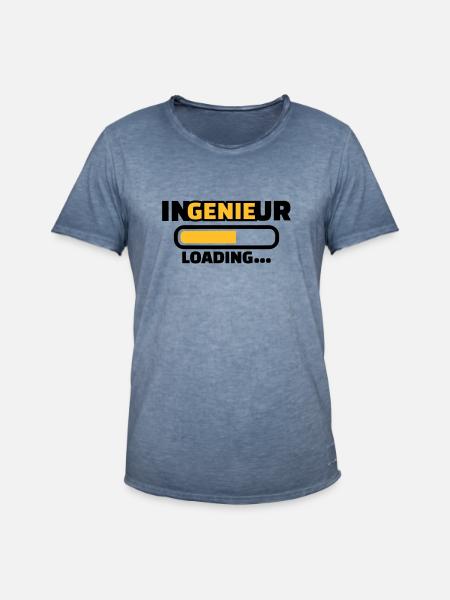 Ingenieur - Männer Vintage T-Shirt - Vintage Denim