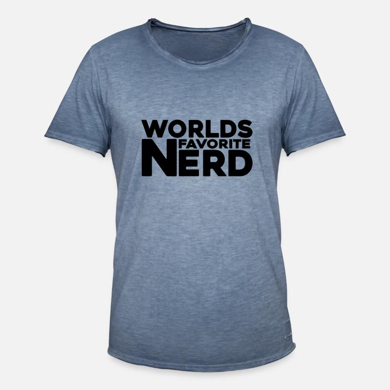nerd coder iq server - Männer Vintage T-Shirt - Vintage Denim