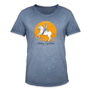 Working Equitation - Männer Vintage T-Shirt - Vintage Denim - Vorne