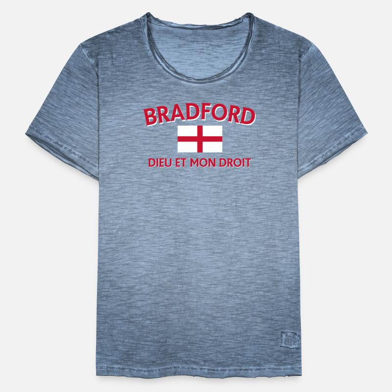 Drapeau de Bradford avec devise T-shirt vintage Homme
