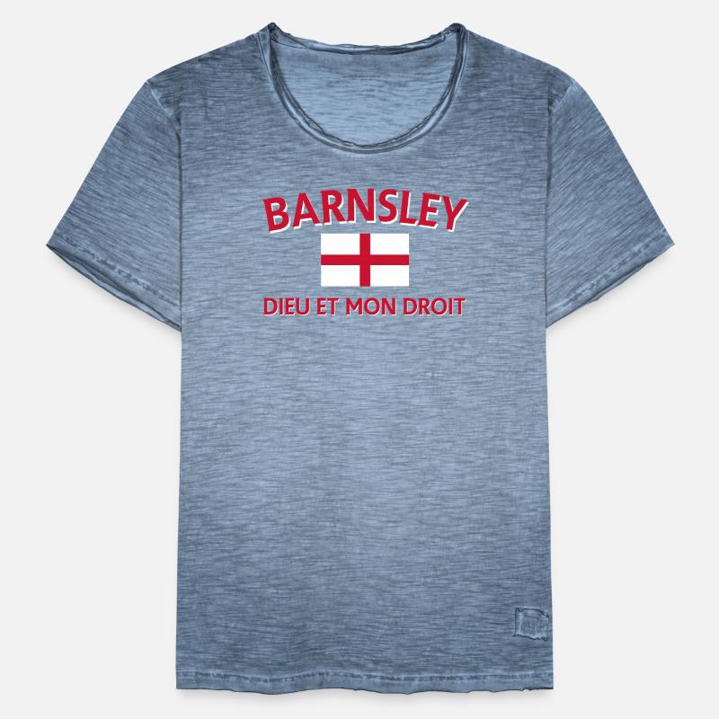 Drapeau Barnsley Devise Design T-shirt vintage Homme