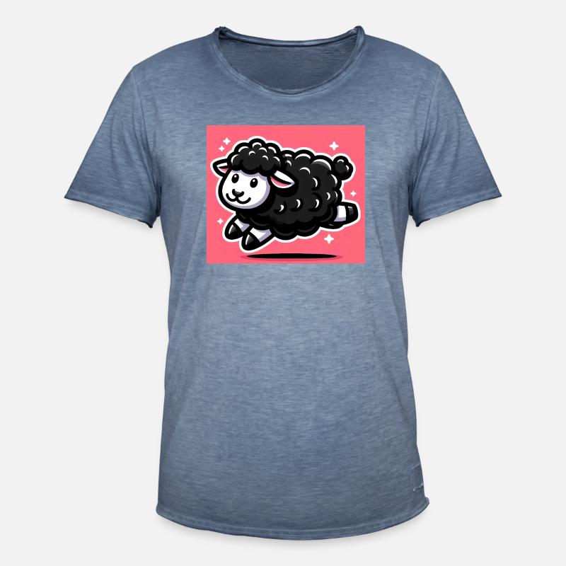 Pecora Nera - Maglietta vintage da uomo - vintage denim