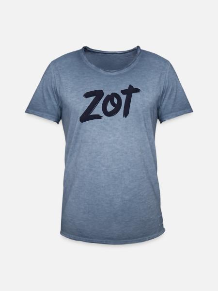 Zot – Flämisches Statement-Hemd - Männer Vintage T-Shirt - Vintage Denim