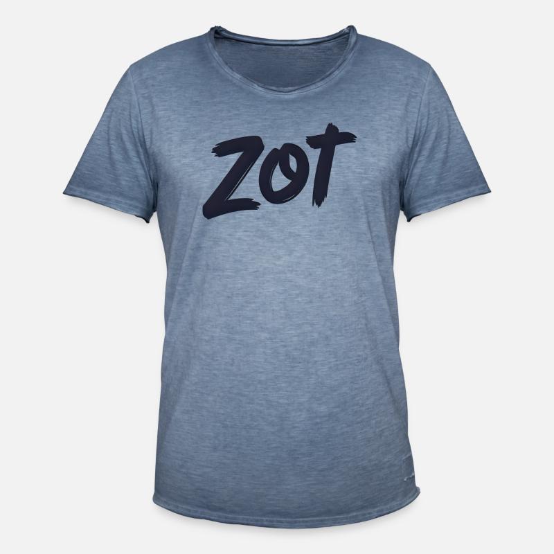 Zot – Flämisches Statement-Hemd - Männer Vintage T-Shirt - Vintage Denim