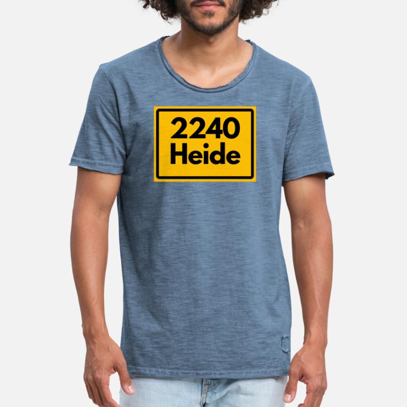OLD POSTCODE POSTCODE RETRO 2240 HEIDE MARSHENLAND Men's Vintage T-Shirt
