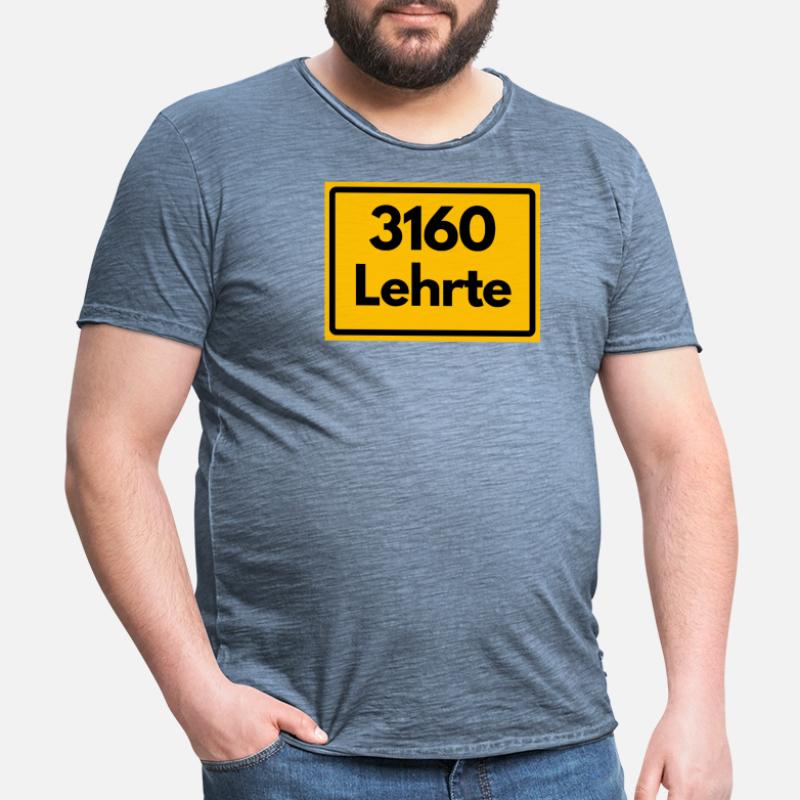 OLD POSTCODE ZIP CODE RETRO 3160 LEHRTE WASSERTURM Men's Vintage T-Shirt