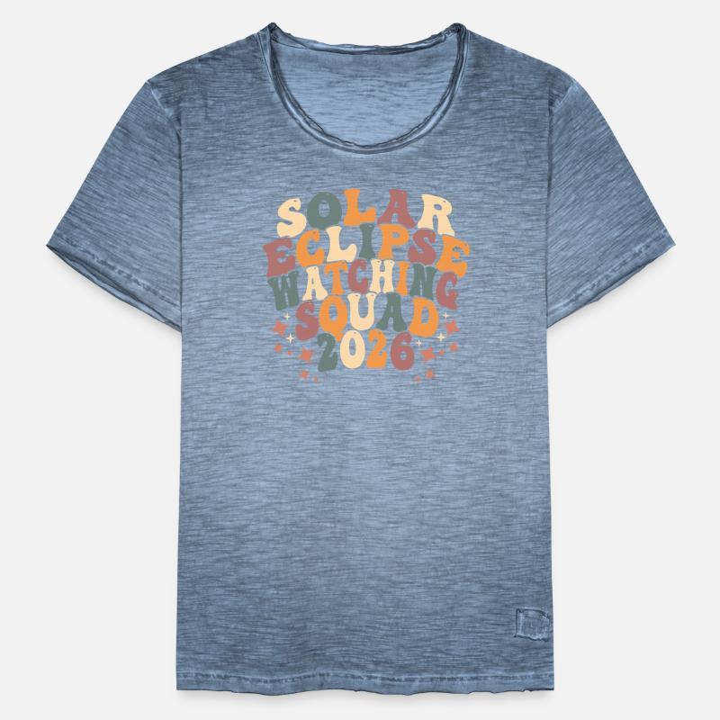 Solar Eclipse Squad 2026 Männer Vintage T-Shirt