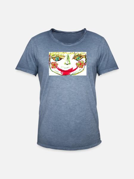 Virágos. - Männer Vintage T-Shirt - Vintage Denim