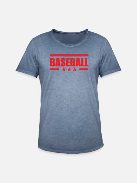 Baseball - Sport *** - Men's Vintage T-Shirt - vintage denim