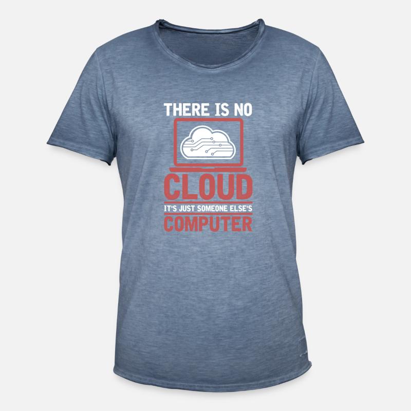 Développeur Codeur Programmeur Cloud Coding - T-shirt vintage Homme - vintage bleu jeans