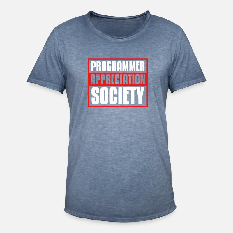 Developer Coder Programmer Society - Men's Vintage T-Shirt - vintage denim