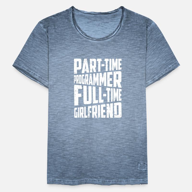 Entwickler Coder Programmierer Feste Freundin Männer Vintage T-Shirt