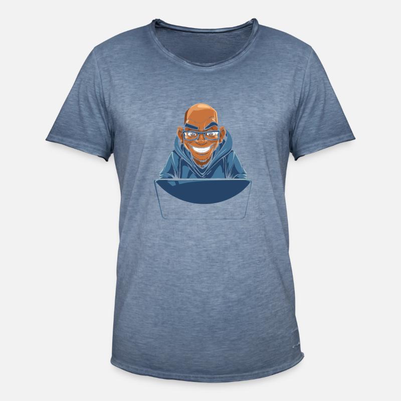 Web Developer Webdeveloper Cool - Men's Vintage T-Shirt - vintage denim