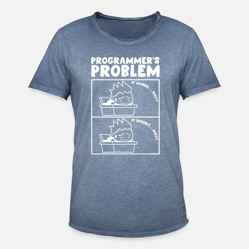 Programmierer Problem Computerprogrammierer - Männer Vintage T-Shirt - Vintage Denim