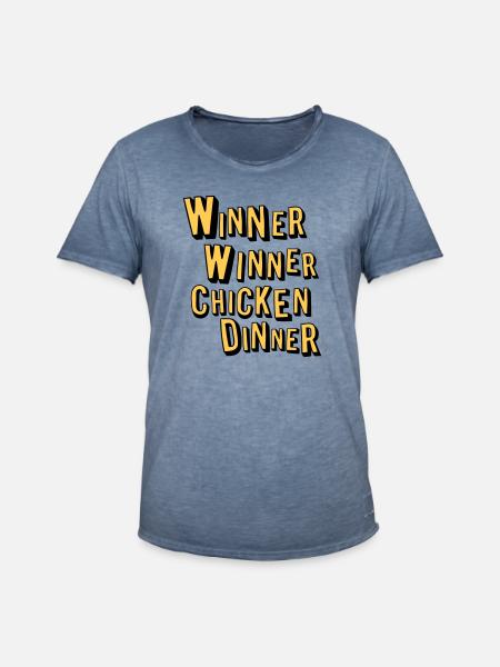 Winner Winner Chicken Dinner - Men's Vintage T-Shirt - vintage denim
