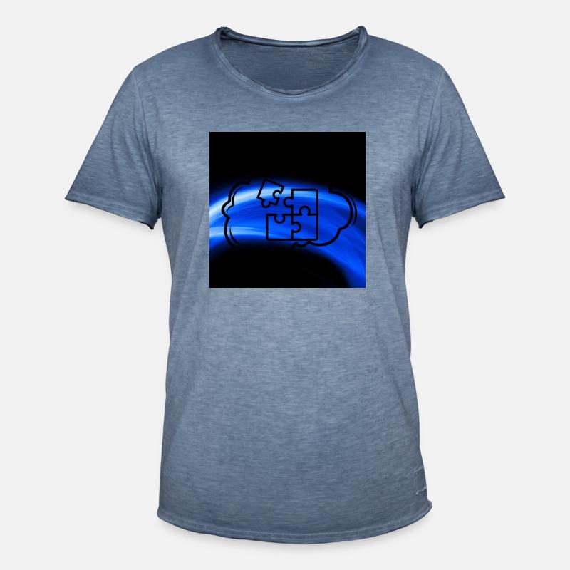 solution pullover - Männer Vintage T-Shirt - Vintage Denim