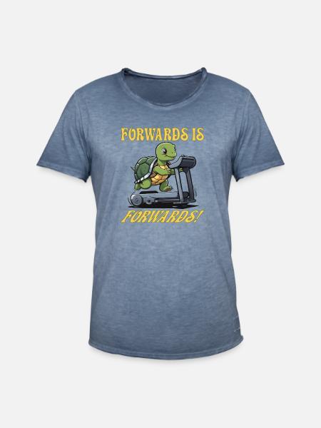Vorwärts ist Vorwärts! - Männer Vintage T-Shirt - Vintage Denim
