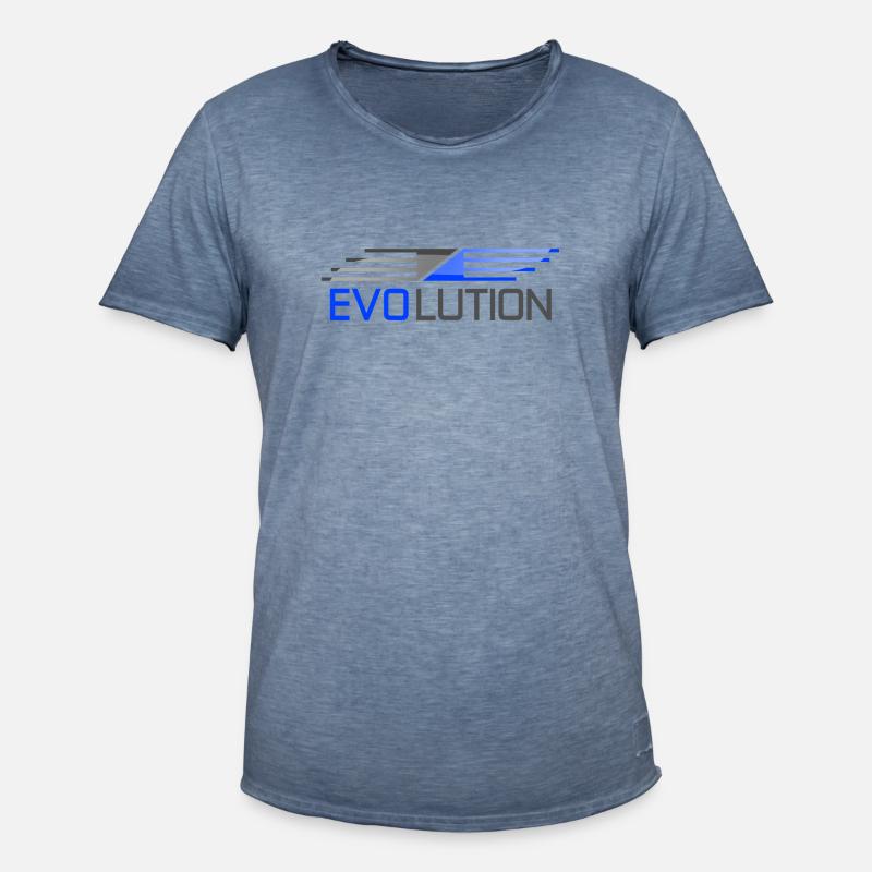EVOLUTION 2 - Men's Vintage T-Shirt - vintage denim