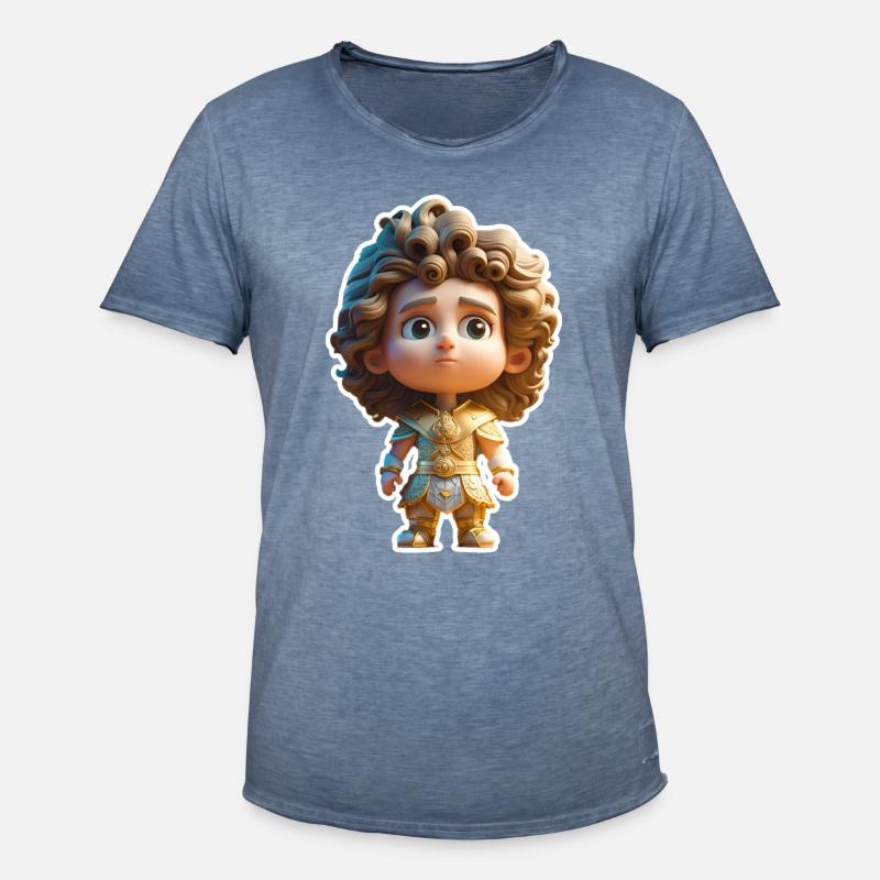 Alexander der Große - Männer Vintage T-Shirt - Vintage Denim