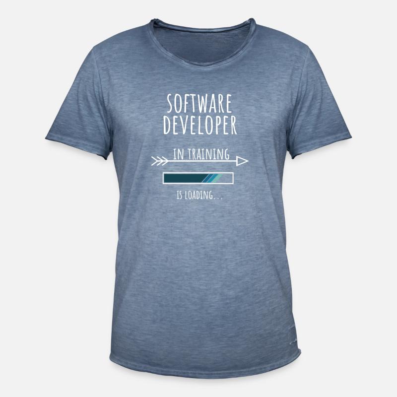 Software Developer in Training Gift - Men's Vintage T-Shirt - vintage denim