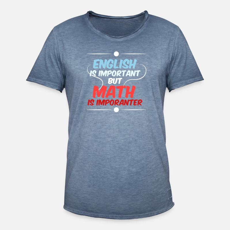Math Math Math Teacher Mathematician - Men's Vintage T-Shirt - vintage denim