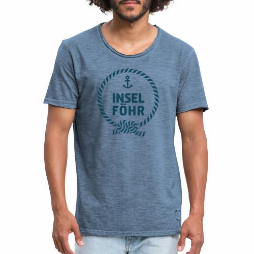 Insel Föhr Tau mit Anker - Männer Vintage T-Shirt