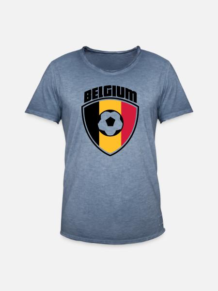 belgium - Men's Vintage T-Shirt - vintage denim