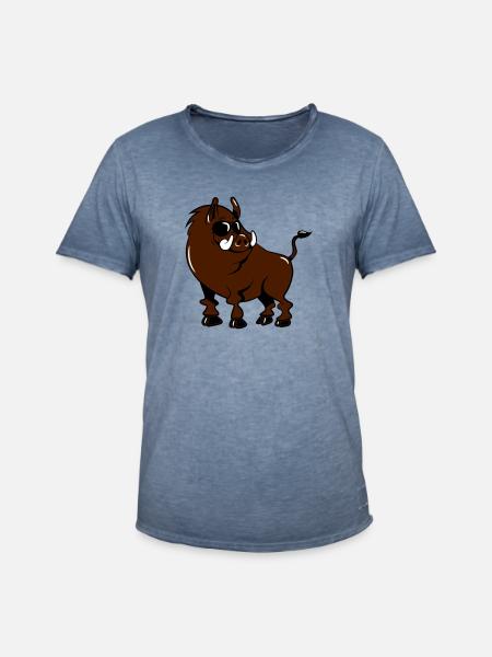Wild boobs cool cute funny sunglasses - Men's Vintage T-Shirt - vintage denim