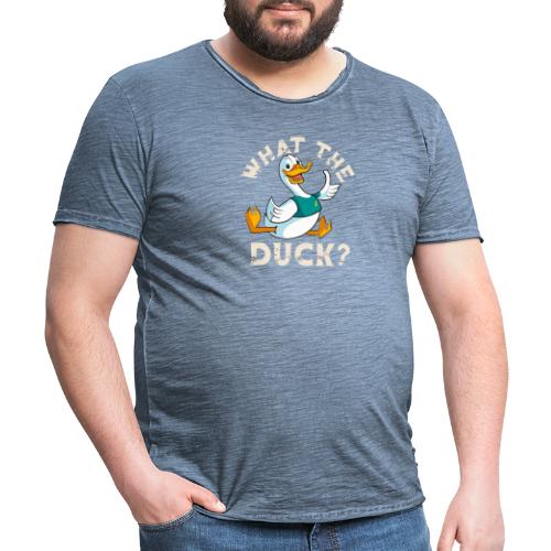 What the duck - Vintage-T-skjorte for menn