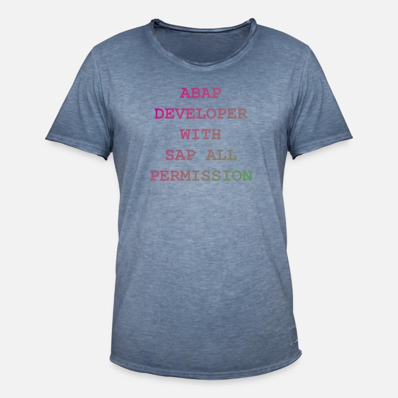 ABAP SAP Developer! Geschenkidee - Männer Vintage T-Shirt - Vintage Denim