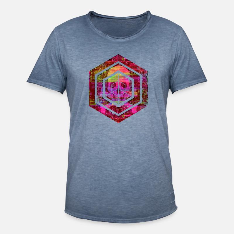 Hexagon-Programmierung Programmierer Codierung geometrisch - Männer Vintage T-Shirt - Vintage Denim