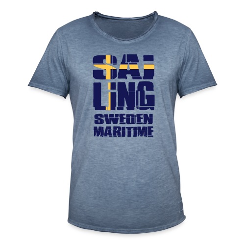 Sweden Maritime Sailing - Männer Vintage T-Shirt