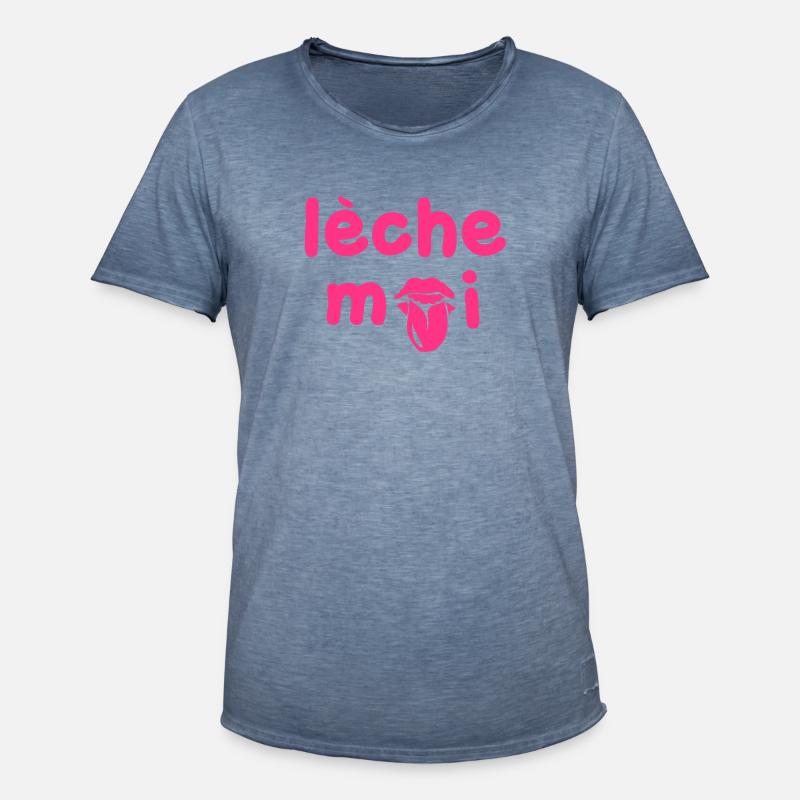 leche oder Sie wollen mich - Männer Vintage T-Shirt - Vintage Denim