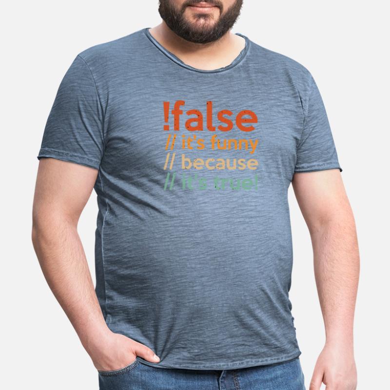 Programmer false true Computer Scientist Student Code Men's Vintage T-Shirt