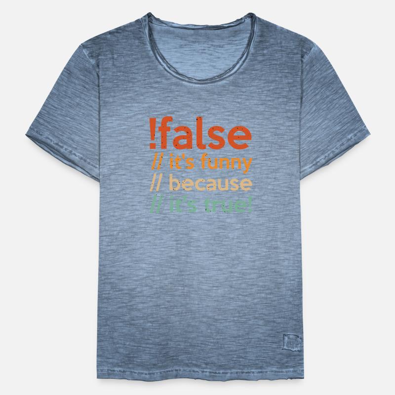 Programmierer false true Informatiker Student Code Männer Vintage T-Shirt