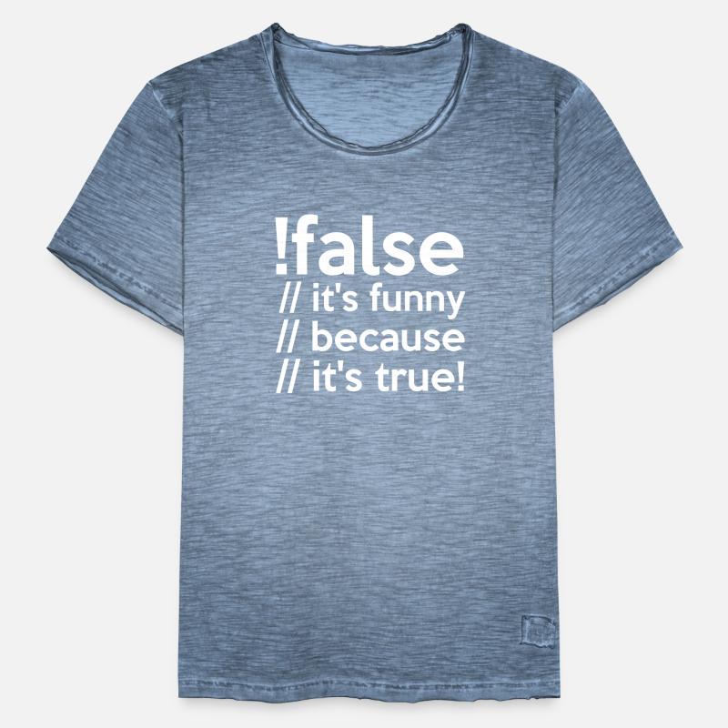 Programmierer false true Informatiker Student Code Männer Vintage T-Shirt
