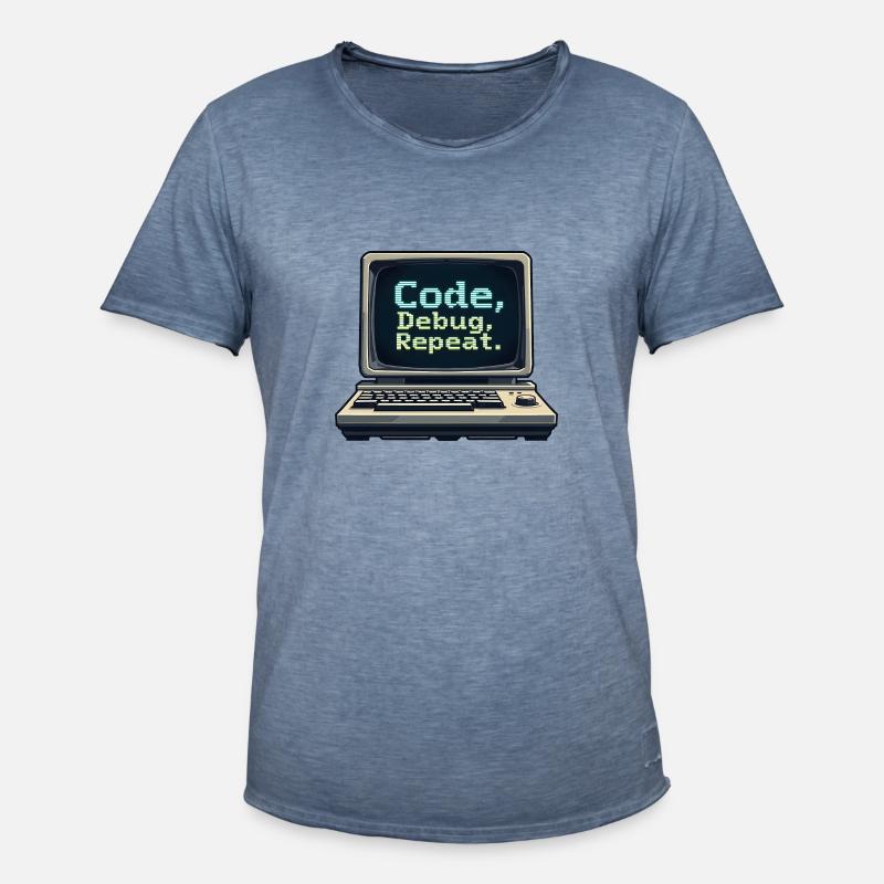 Code Debug Repeat - Software Engineer - Men's Vintage T-Shirt - vintage denim