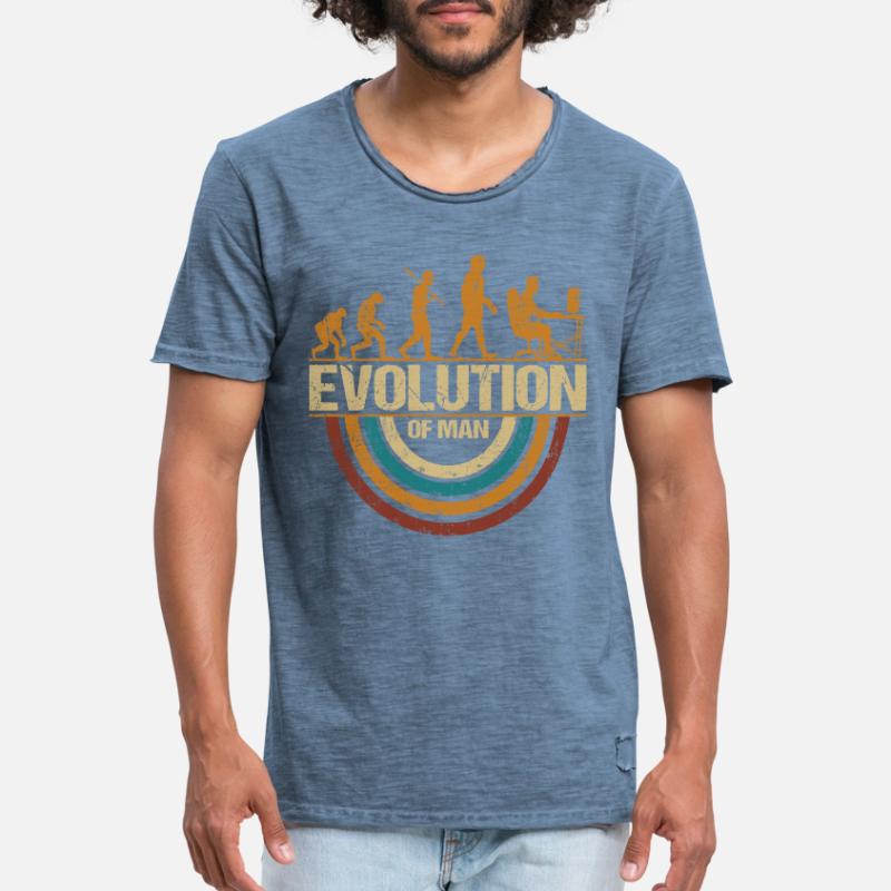 Programmer Computer Freak Evolution Retro Men's Vintage T-Shirt