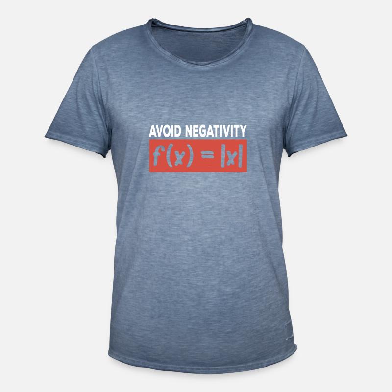 Avoid Negativity Mathematics Function Math - Men's Vintage T-Shirt - vintage denim