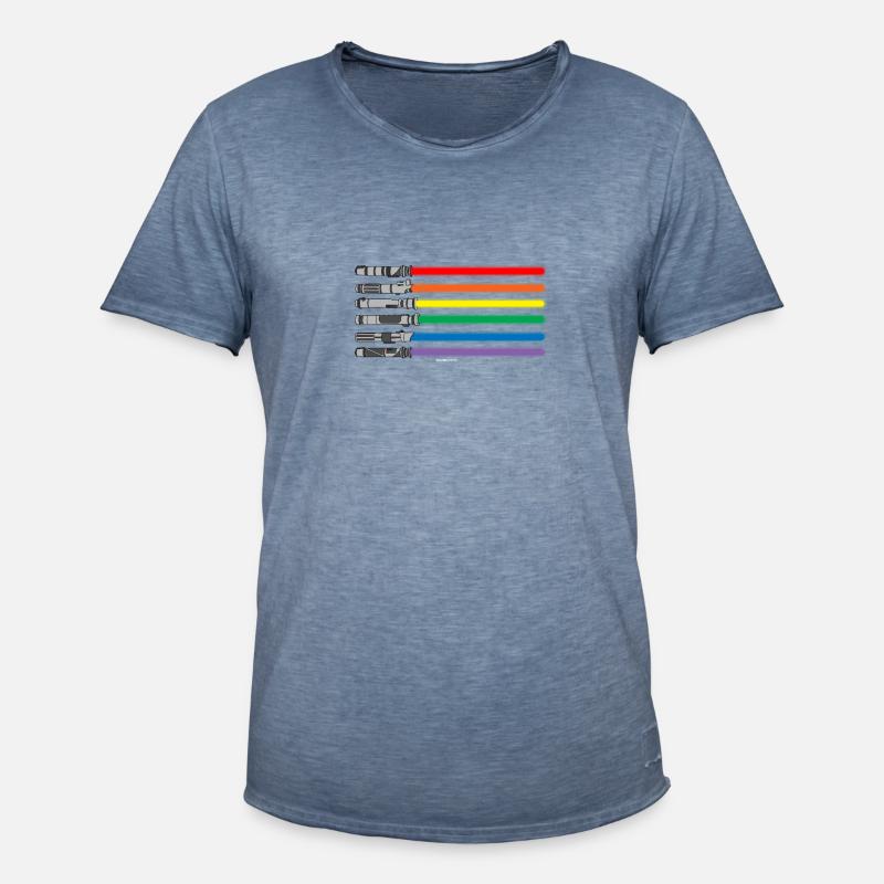 Laserschwert LGBT PRIDE Fahne Geschenk - Männer Vintage T-Shirt - Vintage Denim