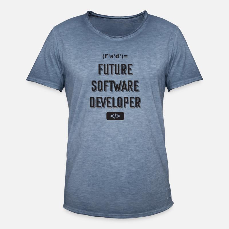 Future software developer - Männer Vintage T-Shirt - Vintage Denim