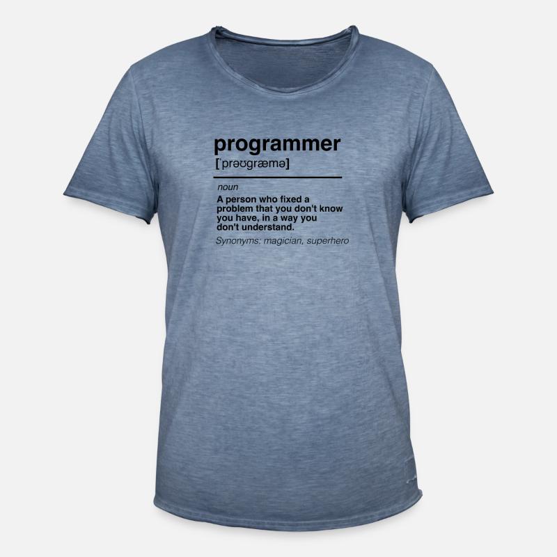 Funny software developer engineer programmer - Men's Vintage T-Shirt - vintage denim