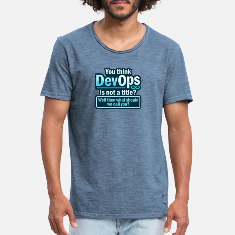 Sys-Admin Developer Devops Engineer Unicorn Men's Vintage T-Shirt