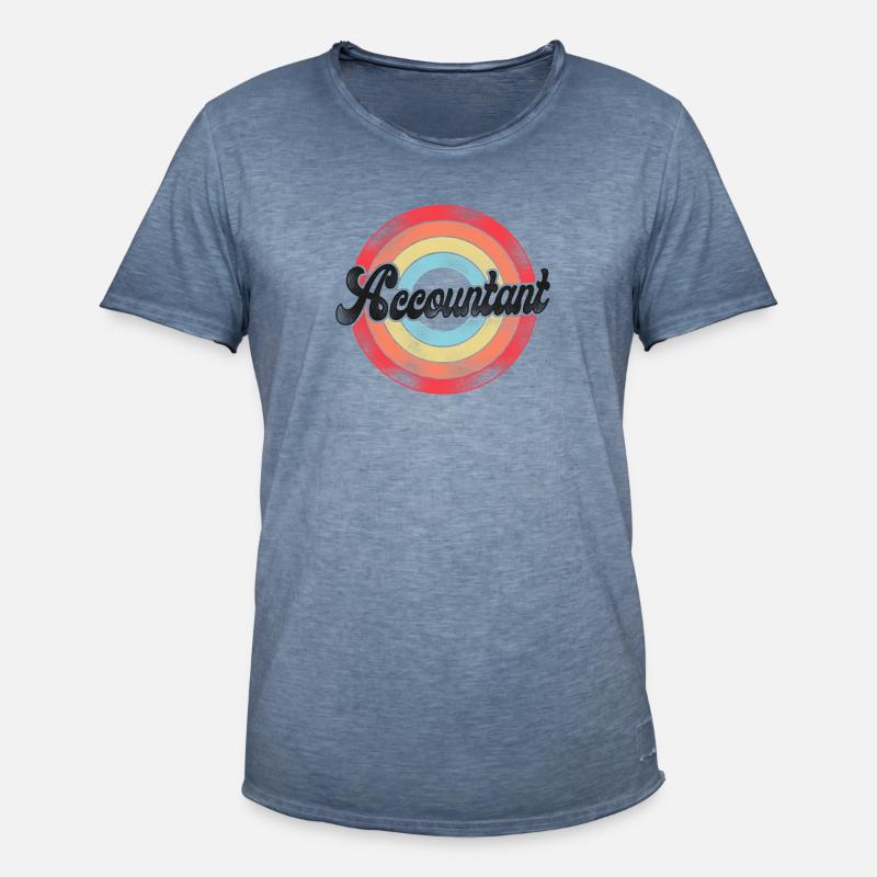 Comptable Comptable Comptable Comptabilité - T-shirt vintage Homme - vintage bleu jeans