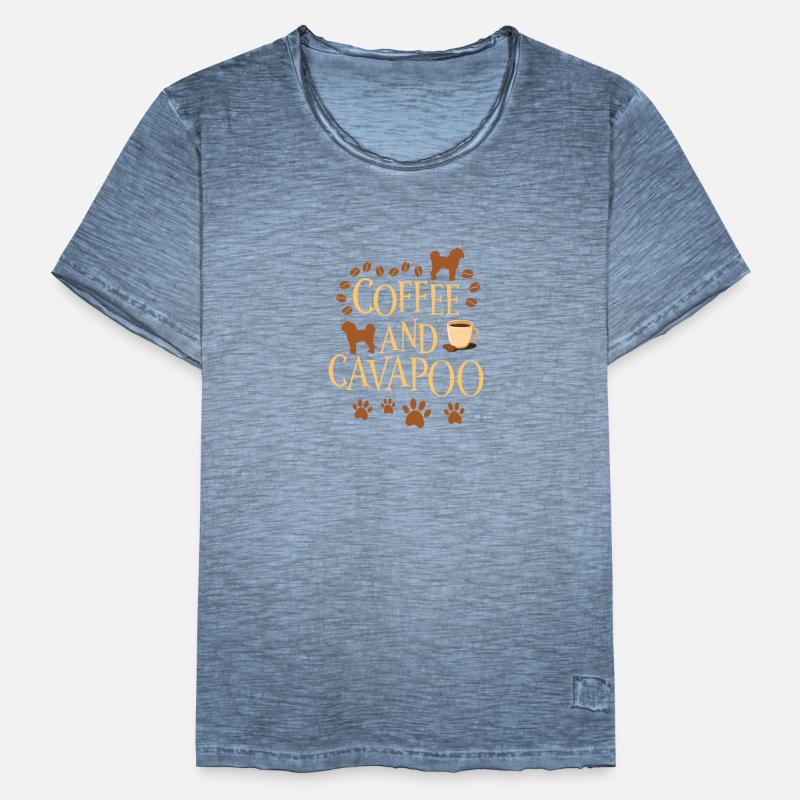 Café et Cavapoo T-shirt vintage Homme