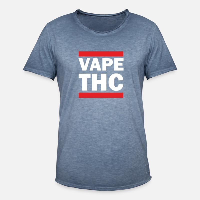 Vape THC White - Men's Vintage T-Shirt - vintage denim